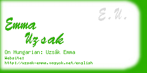 emma uzsak business card